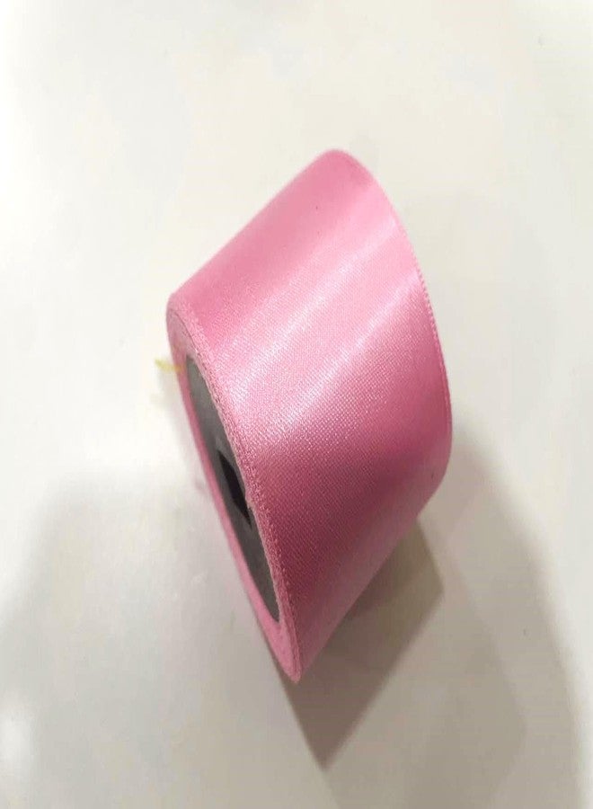 OMX Satin Ribbon Decoration, Size - 2 Inch Wide, Gift Wrapping, Multi-Purpose Use (Rose Pink, 2 Inch Width, 10 Mtr - 1 Roll - 10 Mtr in 1 Roll) - Image 2